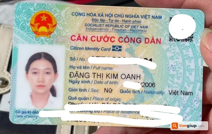 Tìm ví tiền đánh rơi của Đặng Thị Kim Oanh tại Bà Rịa - Vũng Tàu