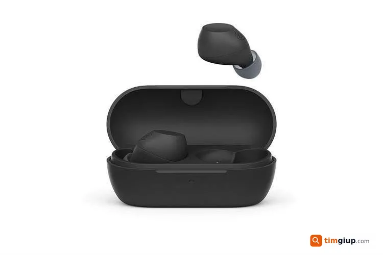 Tìm tai nghe Sony WF-C710N và hộp sạc màu đen