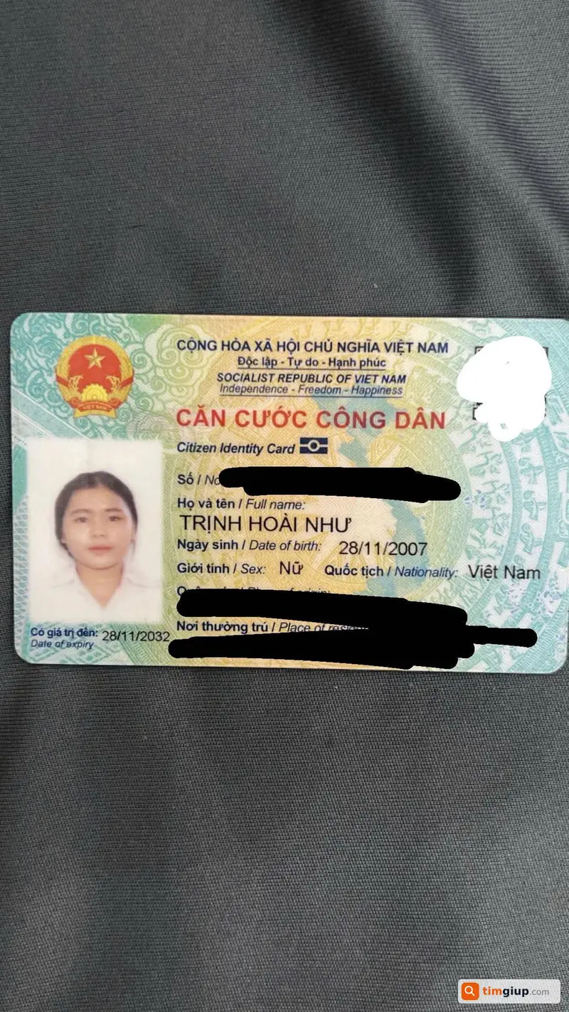 Tìm Túi Xách Có CCCD Thất Lạc Trên Đường Lê Văn Việt, TP Thủ Đức