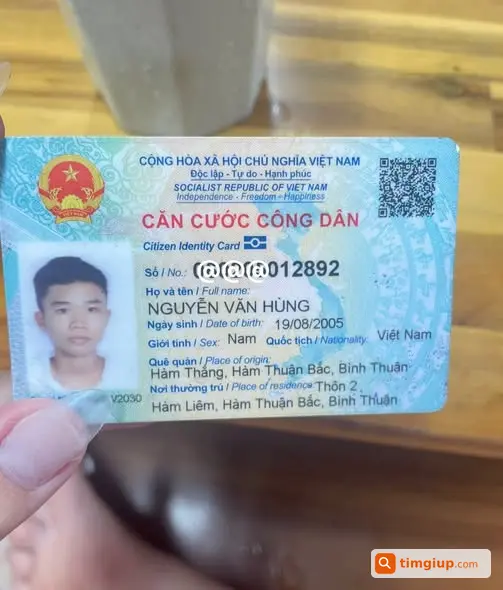 Làm Rơi Bóp Tiền Và Căn Cước Trên Đường Phan Thiết Về Hàm Liêm