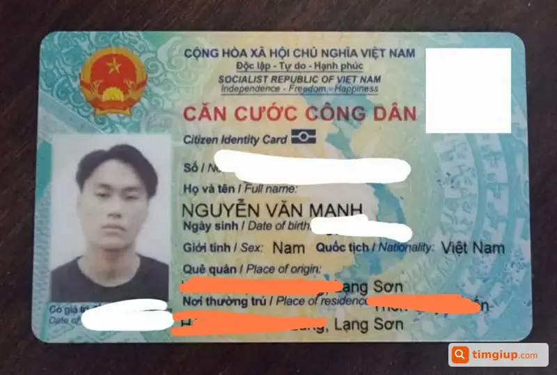 Rơi CCCD Tên Nguyễn Văn Mạnh 2002 Khi Chạy Ship Tại Hà Nội