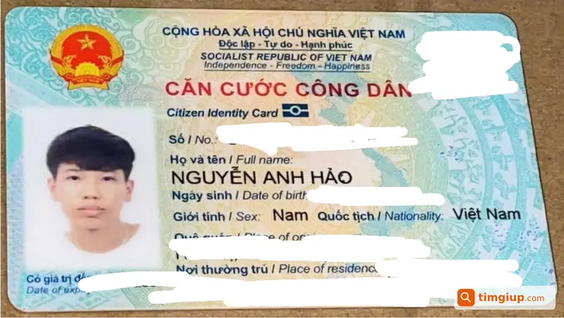 Rơi Ví Có CCCD, Bằng Lái Và Cà Vẹt Tên Nguyễn Anh Hảo Tại Quận 12