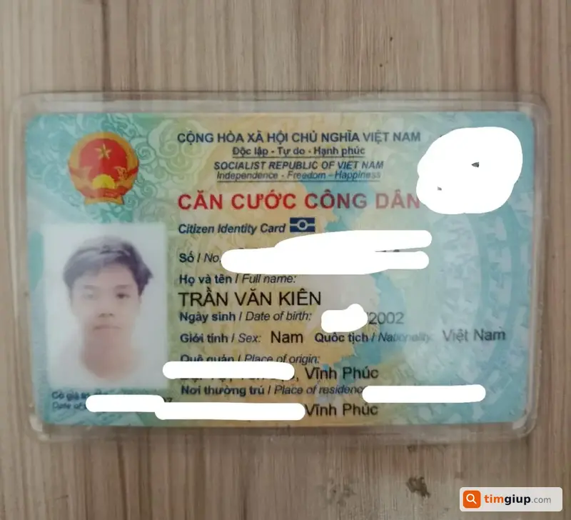 Tìm Giấy Tờ CCCD Và Bằng Lái Rơi Tại Bình Tân, TP.HCM