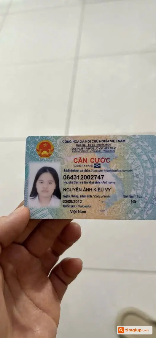 Rơi Ví Tiền Có Căn Cước Từ Chợ Ngã Ba Đồng Găng