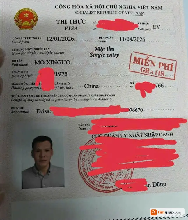 Tìm hộ chiếu Trung Quốc và visa nhập cảnh bị rơi tại Đà Nẵng