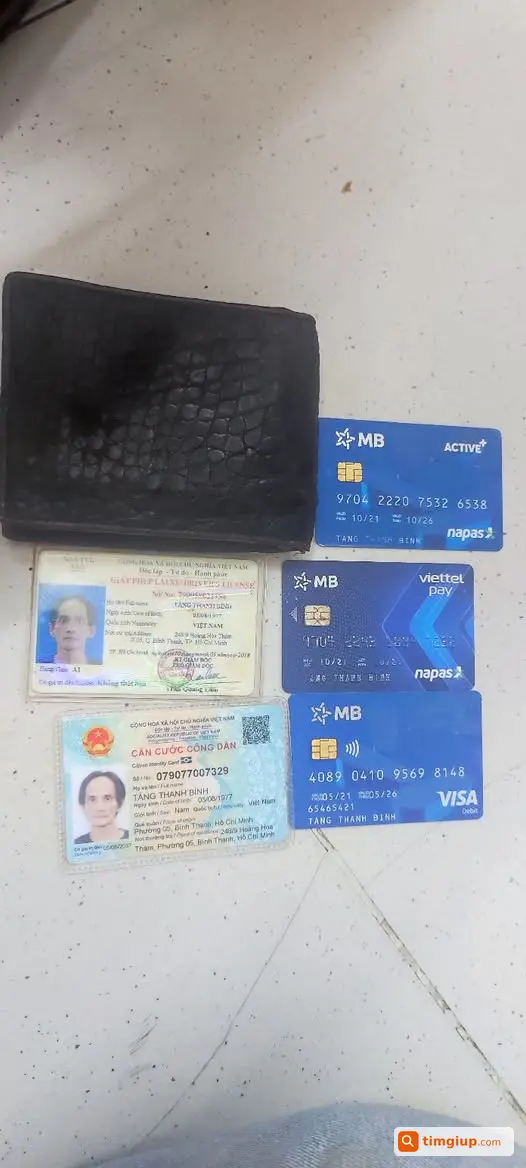 Nhặt Được Bóp Có CMND, Bằng Lái Và Thẻ ATM Tại Quận 4