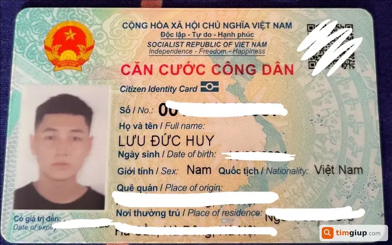 Tìm căn cước công dân tên Lưu Đức Huy (2004) tại Hà Nội