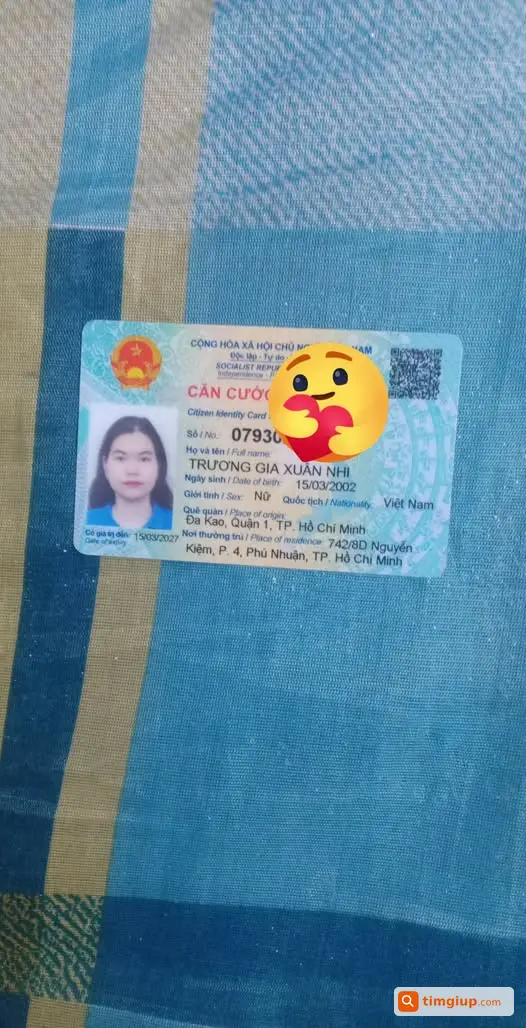 Nhặt Được CCCD, Mong Chủ Nhân Liên Hệ Nhận Lại