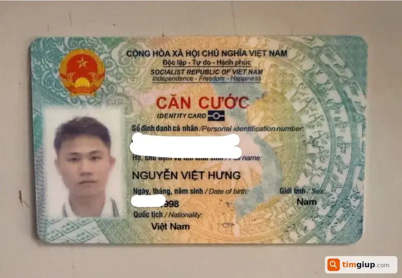 Tìm ví và giấy tờ tùy thân tên Nguyễn Việt Hưng tại Hải Phòng